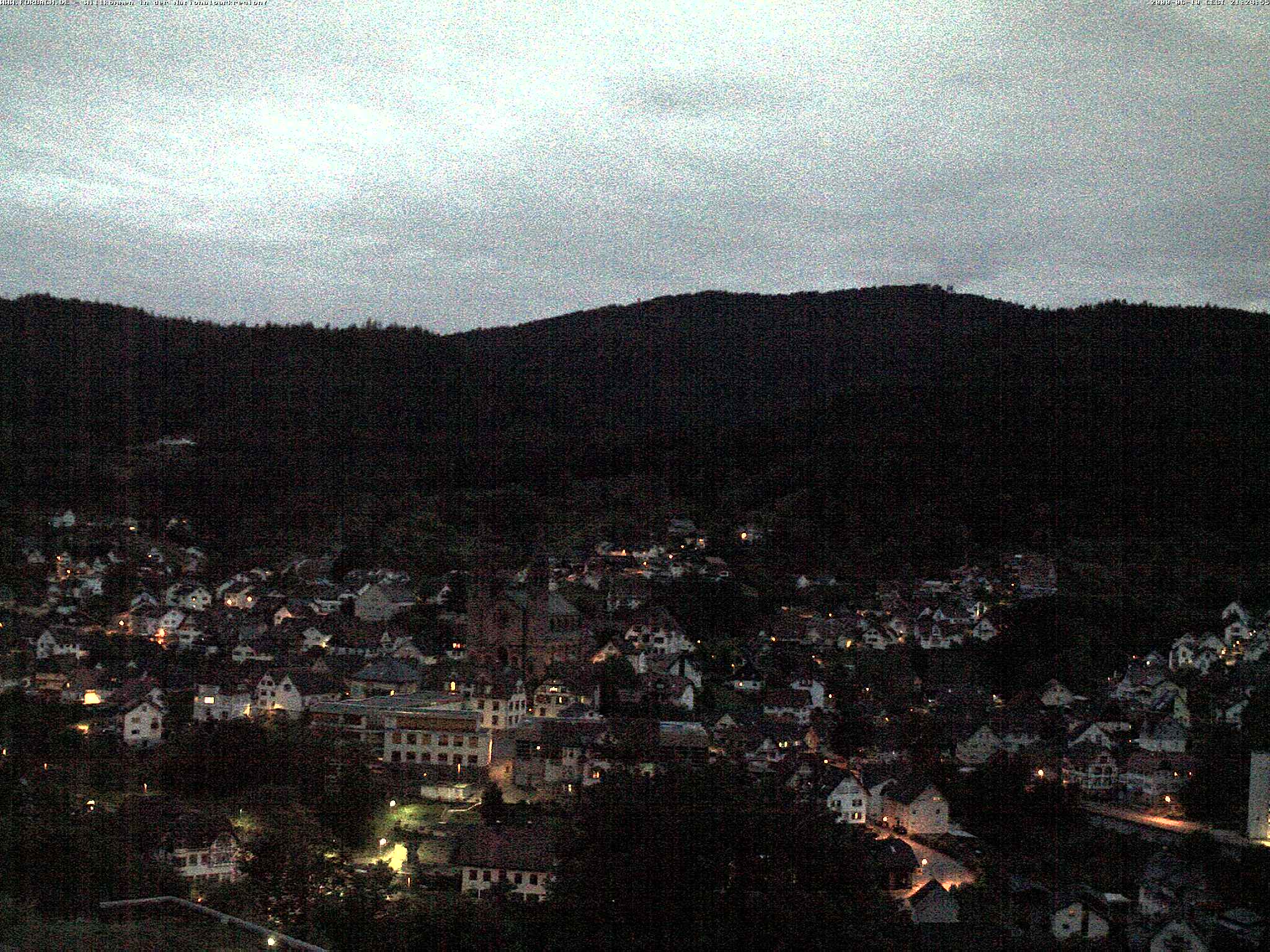 Blick über Forbach - aktuelles Bild der Forbacher Sonnenkamera