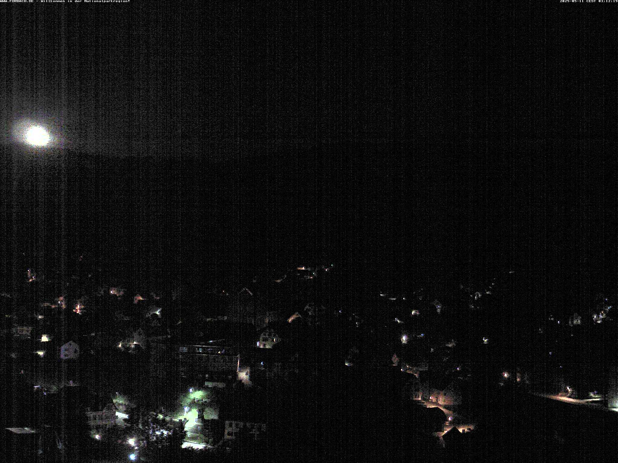 Blick über Forbach - aktuelles Bild der Forbacher Sonnenkamera