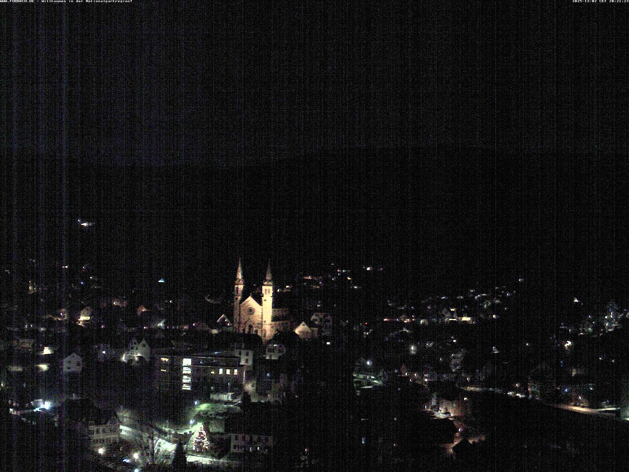 Blick über Forbach - aktuelles Bild der Forbacher Sonnenkamera