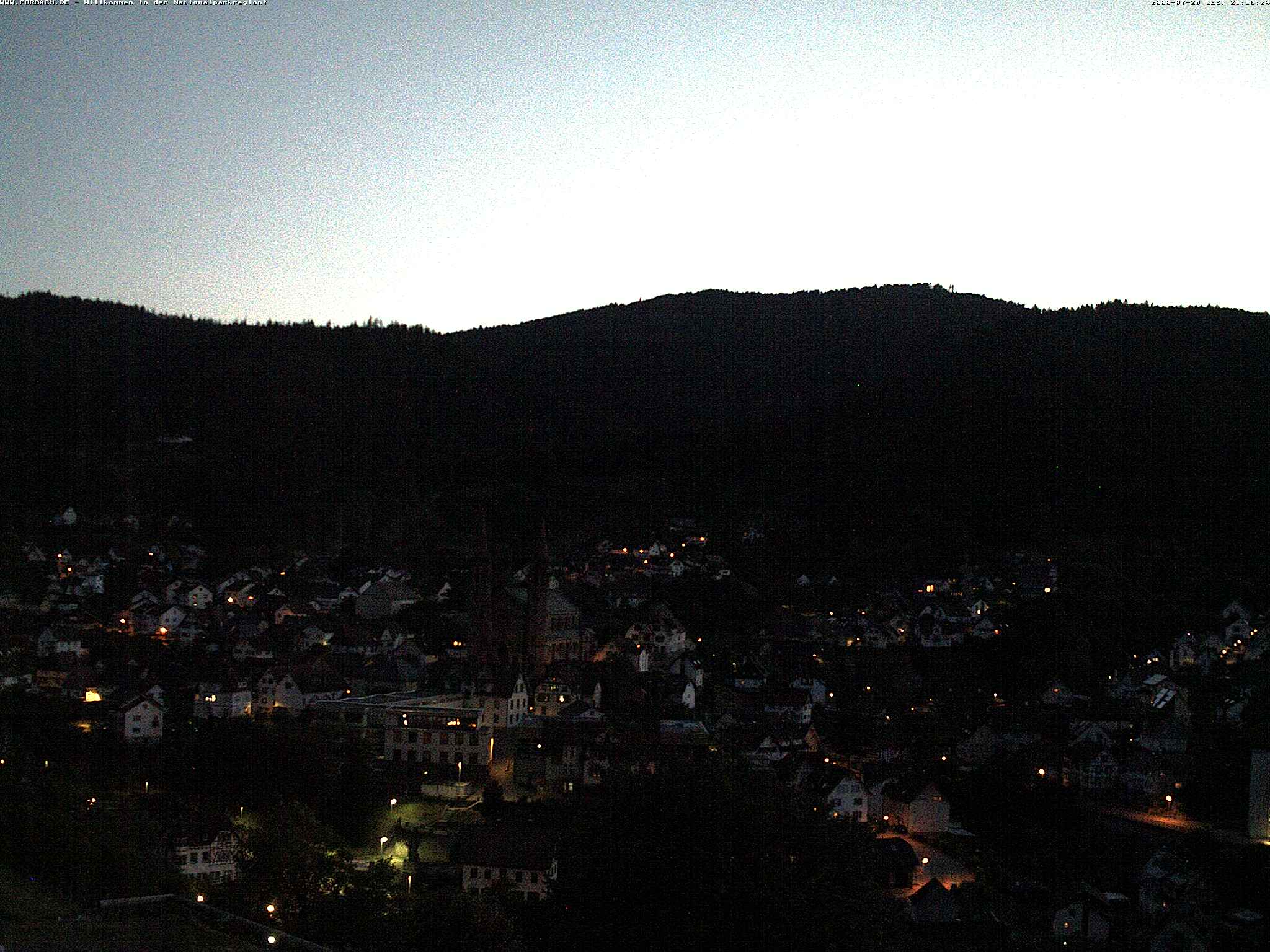 Blick über Forbach - aktuelles Bild der Forbacher Sonnenkamera